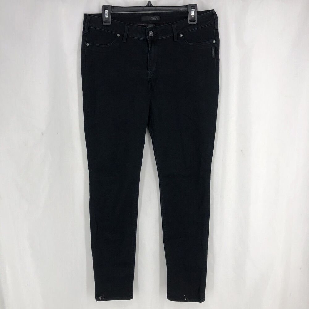 Silver Ashlee Western Glove Works Jeans Dark W32/L31 Straight Leg Womens